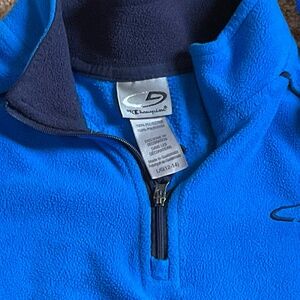 Quarter zip Champion blue fleece, sz Large